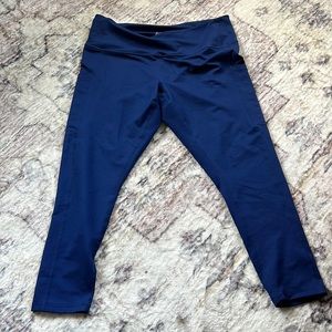 Zella 7/8 Leggings with pockets, navy blue, XL, gently used